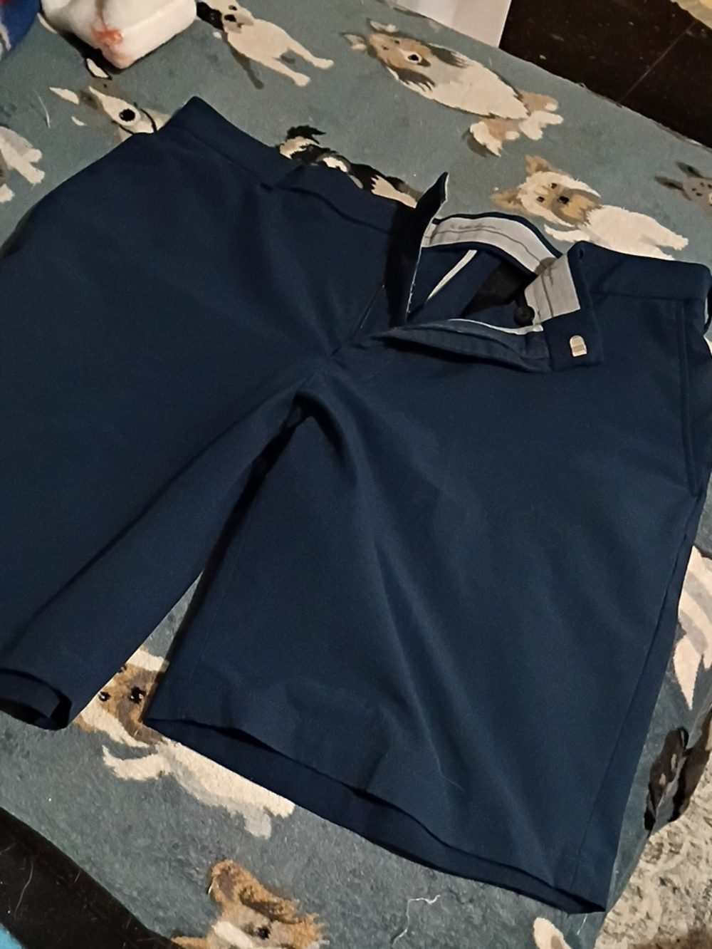 Navy Blue Men's Golf Shorts-m2